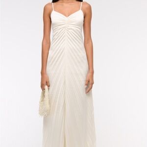 The A&F Giselle Sunburst Pleated Maxi Dress